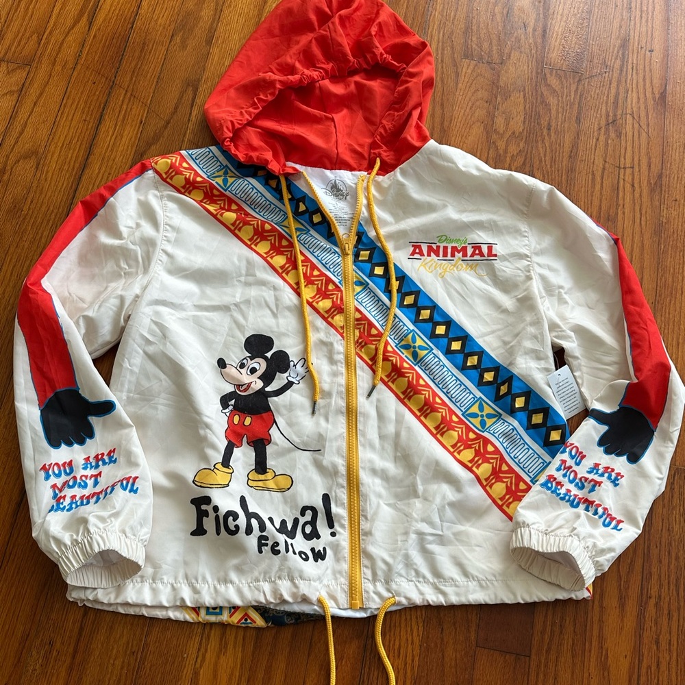 Disney Parks Animal Kingdom Ficha Fellow Windbreaker Jacket Adult Large